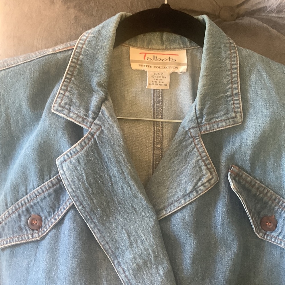Vintage Talbots blue jean dress size 2 - Picture 8 of 8